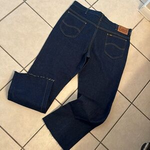 Vintage 70-80’s Lee Riders denim jeans union made USA cut off 38x29